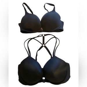 ❤️ 2 Black Victoria Secret Bra’s 34DD. In Great Condition
